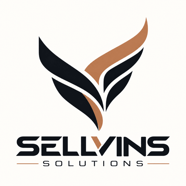 SELLVINS SOLUTIONS winged emblem logo